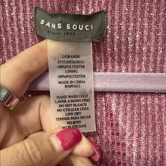 Shimmering Pink Women's Blazer - Picture 4 of 5